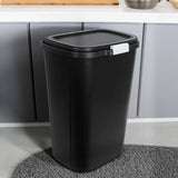 2 Pack Kitchen Trash Can 13 Gallon Plastic Odor-Blocking Touch-Top Garbage Bin with Push Button