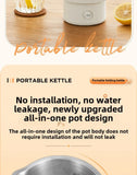 Travel Folding Kettle Outdoor Portable Small Folding Kettle 304 Stainless Steel Electric Kettle
