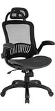 PayLessHere Black Mesh Office Chair Adjustable Lumbar Support Armrest