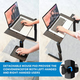 Laptop Table Stand and Lap Desk Adjustable Riser Portable with Mouse Pad