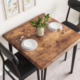 Dining Table for 2, Small Square kitchen Dinner Table Set for 2,Space Saving Wood