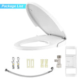 Bidet Toilet Seat, Premium Non-Electric Round Bidet Toilet Seats with Dual Nozzle, Perfect for Personal