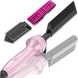 Hot Comb for Black Hair with Adjustable Temperature 400-500℉, Dual Voltage Straightener for Wigs,