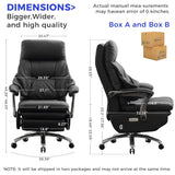 Electric Reclinable Executive Chair, Comfortable Reclining Chair with Footrest, Big and Tall