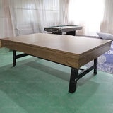 Multi Function Convertible 3 in 1 Style Pool Table Dining Top and Natural Slates Home Use Billiard Table with Benches