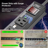6 Outlet Heavy Duty Power Strip w/ Switch, 15A/1875W Metal Surge Protector