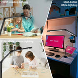 LED Desk Lamp with Clamp, Architect Dual Light Adjustable Swing Arm