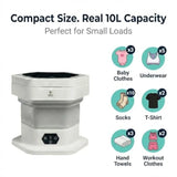 Portable Folding Washing Machine for Small Loads Mini Washer for Baby Clothes Underwear