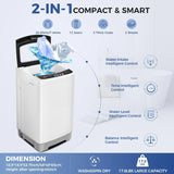 Full-Automatic Portable Washer with Drain Pump for Apartment,rams & 8 Water Levels