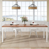 Tribesigns Dining Table for 6-8 People, 200cm Large Narrow Long Rectangular Kitchen Dinner Table