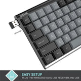 Mechanical 2.4G USB Wireless Performance Keyboard Tacktile Quiet Brown
