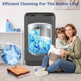 Portable washing machine for apartments, stainless steel drum, white, 20 lbs capacity