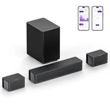ULTIMEA 5.1 Virtual Surround Soundbar, 3D Surround Sound System, Soundbar for TV with Subwoofer