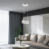 3 Lights E27 Pendant Light, Adjustable Chandelier for Dining Room