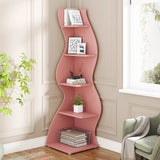 Tribesigns Corner Shelf, Modern 5-Tier Wall Corner Bookshelf, Stylish