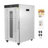 1700W Commercial Food Dehydrator 20 Stainless Steel Trays, Large Machine Capacity Food Dryer
