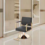 Salon Chair,Barber Chair with Hydraulic Height Adjustable & 360° Swivel,Black Hair Salon Styling Chairs