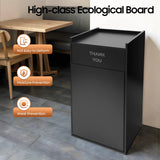 Restaurant Trash Can Cabinet with Tray Holder Commercial Trash Can 40 Gallon Garbage Can Cabinet for Restaurants