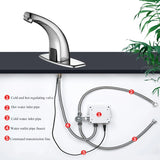 Sink Faucets Water Tap Automatic Infrared Sensor Faucet Deck Mount Smart Touch Fre
