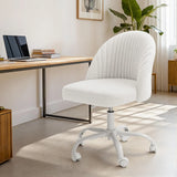 Furniwell Office Chair Armless Cute Desk Chair Modern Adjustable Swivel Vanity Task Computer Chair Home