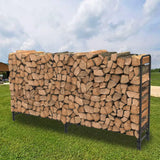 Heavy Duty Firewood Log Rack, Long Large Storage Holder, Wood Stackers