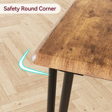 Dining Table for 2, Small Square kitchen Dinner Table Set for 2,Space Saving Wood