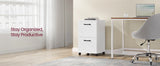 VASAGLE 2-Drawer File Cabinet, Filing Cabinet for Home Office, Small Rolling File Cabinet