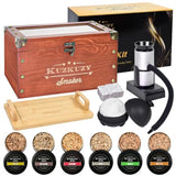 Cocktail Smoker Kit - Whiskey Smoker Kit with Smoking Gun Smoker Box 6 Flavors Wood