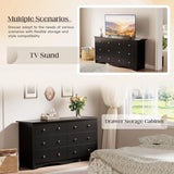 JUMMICO Dresser for Bedroom, 6 Wood Dresser Drawers For Bedroom
