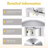 Stainless Steel Fruit Wine Press 10L, Manual Cider Juicer Crusher for Apple Grape Berry