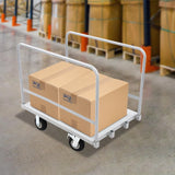 36*24 Flat Dolly Cart 2000 Lbs Hand Push Pull Cargo Handling Trailer with 4 Wheels Heavy Duty