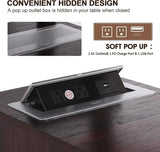 End Table with Wireless Fast Charging Station Set of 2 for Living Room