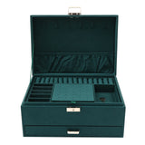 17x24x11cm 3 Tiers Large Capacity Jewelry Box with Safety Lock for Rings