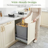 10 Pack 35 QT Garbage Waste Recycling Bin Easy To Clean Waste Trash Rubbish Bin