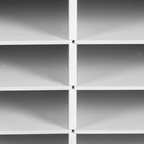 White PVC 100*30*42cm 24 Slot File Sorting Cabinet Adjustable Shelf Storage