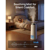 Large Room 1000 sq ft Cool Mist Humidifier with Remote/Touch/Voice & App Control, Low Noise, RGB Light, White HM755S