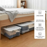 Underbed Storage Box, 2-Pack, Rolling (101 x 51 x 15 cm), for Clothes, Shoes
