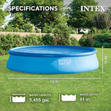 Above ground swimming pool for backyard, 18 ft x 48 in, includes filter pump