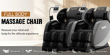 Zero Gravity Full Body Massage Chair with Heating, Airbags, Foot Roller