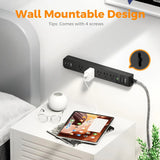 2 Pack Power Strip Surge Protector 5 Outlets 3 USB Charging Ports 6Ft Cord