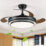 42 Inch Fandelier Ceiling Fan with Light Retractable Ceiling Fan with Lights