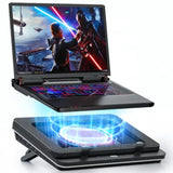 Gaming laptop cooling pad for 14.1-19.3 inch laptops, sealed foam and aluminum