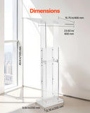 Podium Stand 50 In Portable Acrylic Lectern Storage Shelf Wide Reading Surface