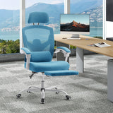 MCQ High Back Ergonomic Reclining Gaming Office Chair with Lumbar Support Pillow Mesh Swivel Rolling Rocking