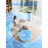 Portable evaporative air cooler for bedroom and office use, plastic housing