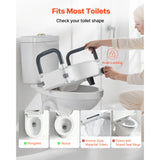 SucceBuy Raised Toilet Seat 5-Inch Lift Height Widened Commode Elevated Toilet Seat Rise