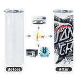 25pcs 20oz Sublimation Blank Skinny Tumbler Straight Skinny Tumbler Stainless Steel