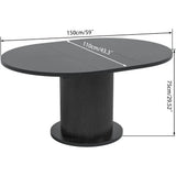 Adjustable 43.3-59 Inch Round Conference Table for 4-6 People, Modern Design with Wooden