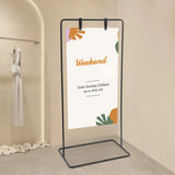 Adjustable Iron Wedding Sign Holder Stand with Leather Buckles, Heavy Duty
