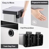 16 Gallon Dual Compartment Trash Can, 60L 2x30L Stainless Steel Step Trash and Recycling Bin,